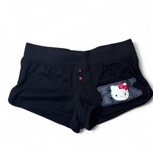 Y2K Hello Kitty Black Lounge Short Shorts